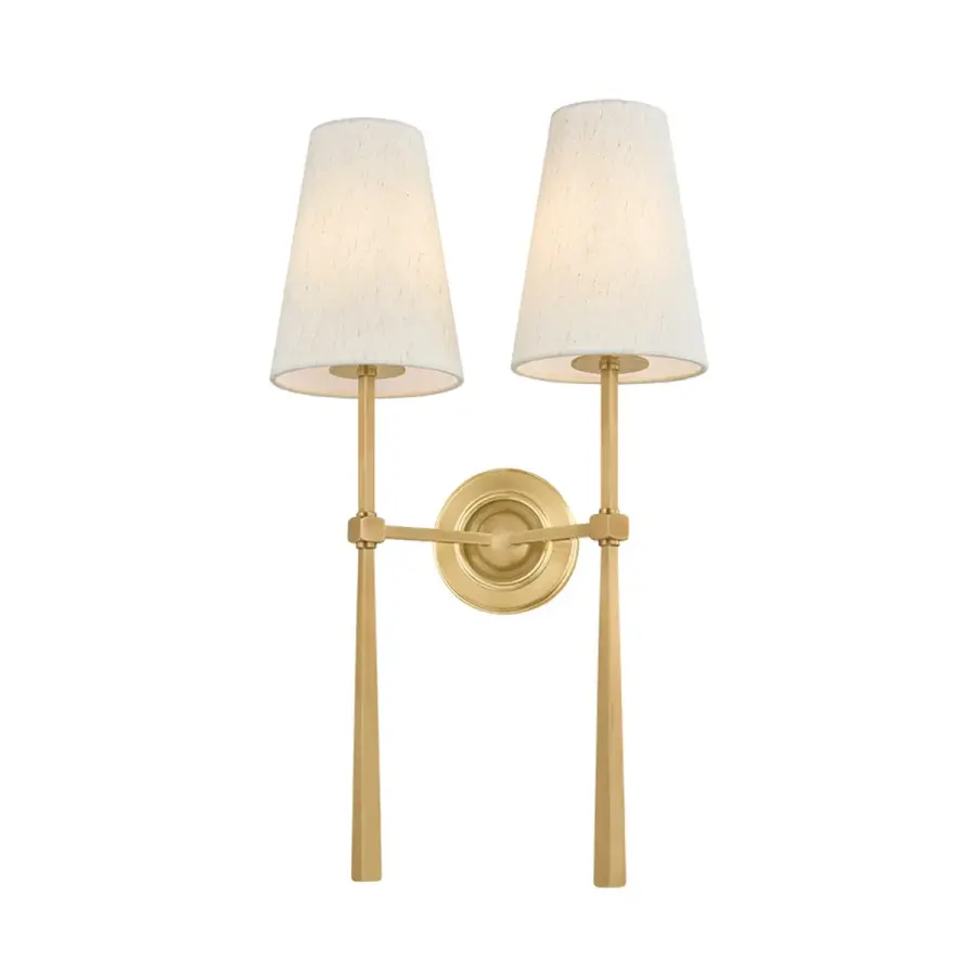Cadiz Two Light Wall Sconce in Vintage Brass