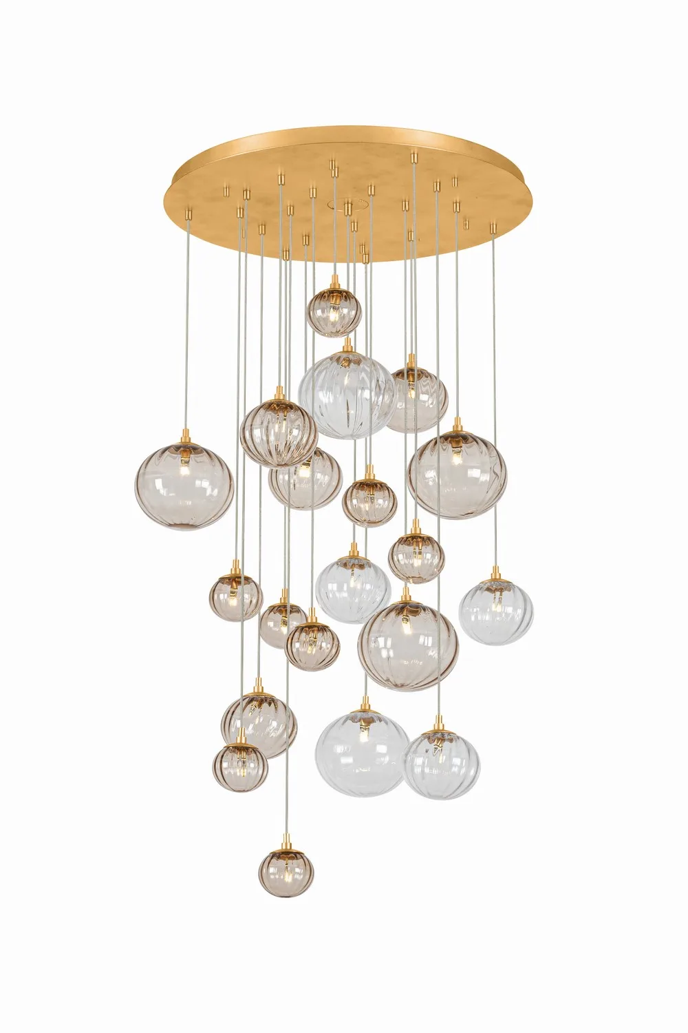 Istanbul LED Chandelier in Vintage Gold Leaf