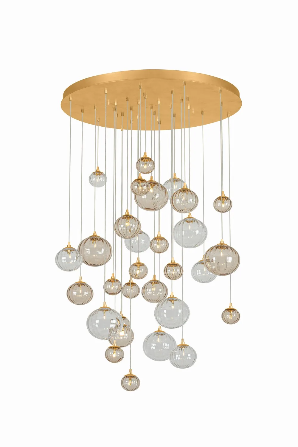 Istanbul LED Chandelier in Vintage Gold Leaf