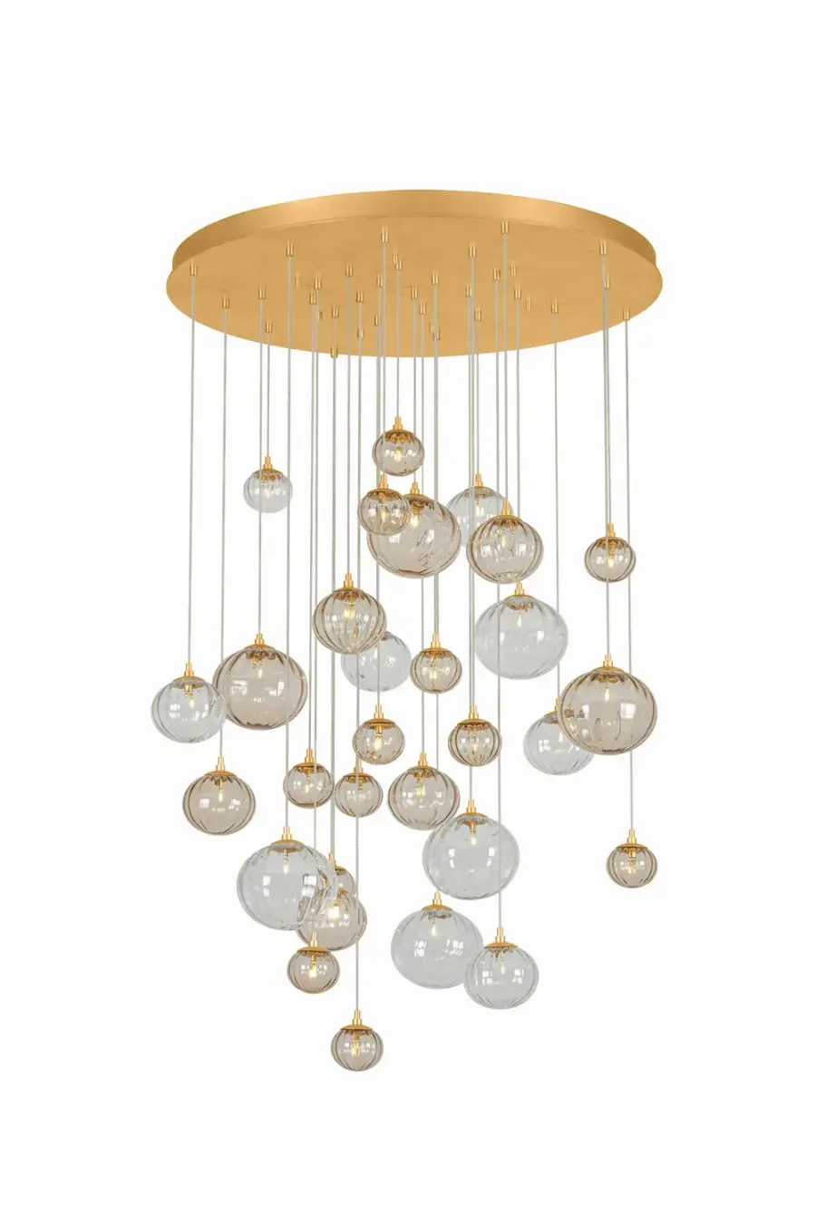 Istanbul LED Chandelier in Vintage Gold Leaf