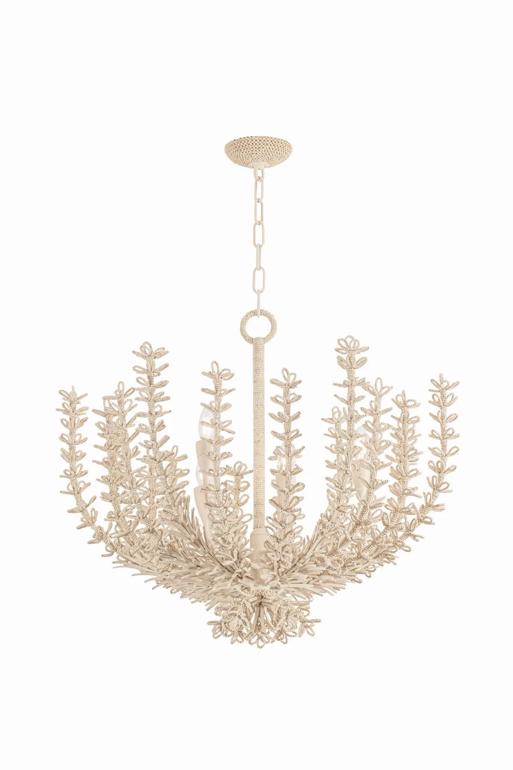 Pedrillo Six Light Chandelier in Cream Plaster