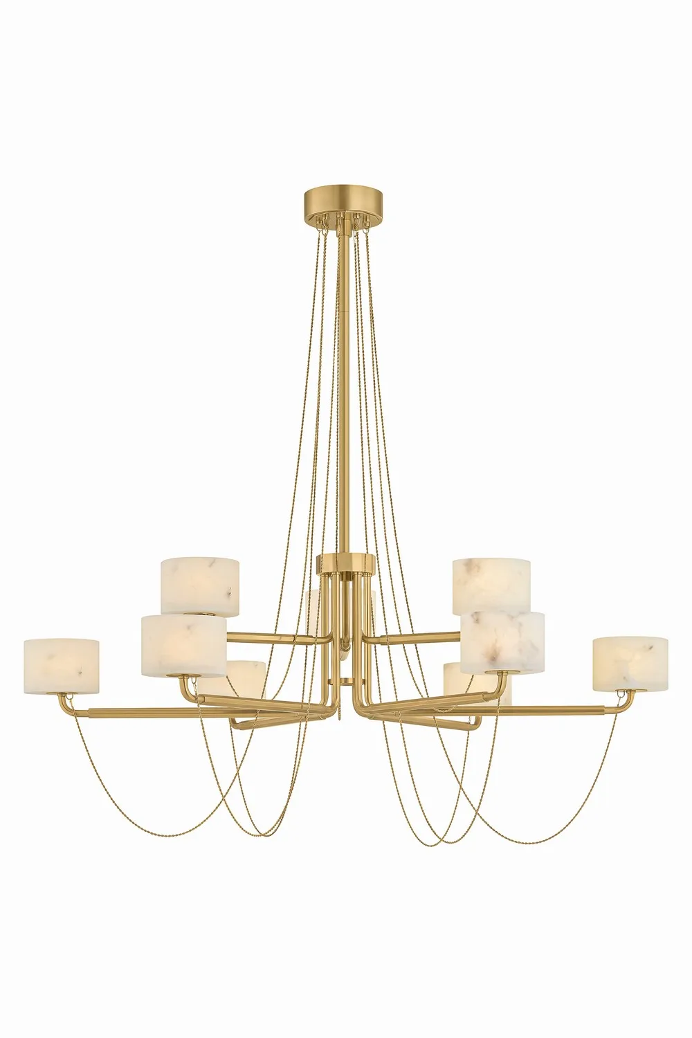 Bunda LED Chandelier in Vintage Brass