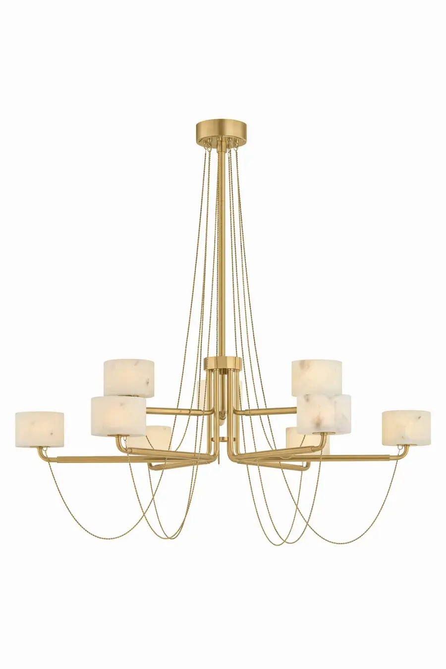 Bunda LED Chandelier in Vintage Brass