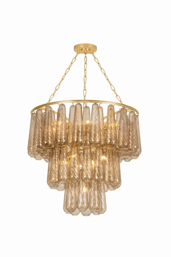Milos 11-Light Chandelier in Vintage Gold Leaf
