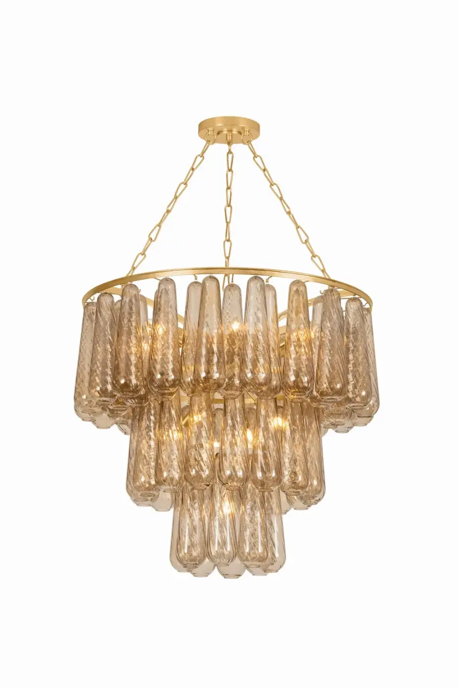 Milos 11-Light Chandelier in Vintage Gold Leaf