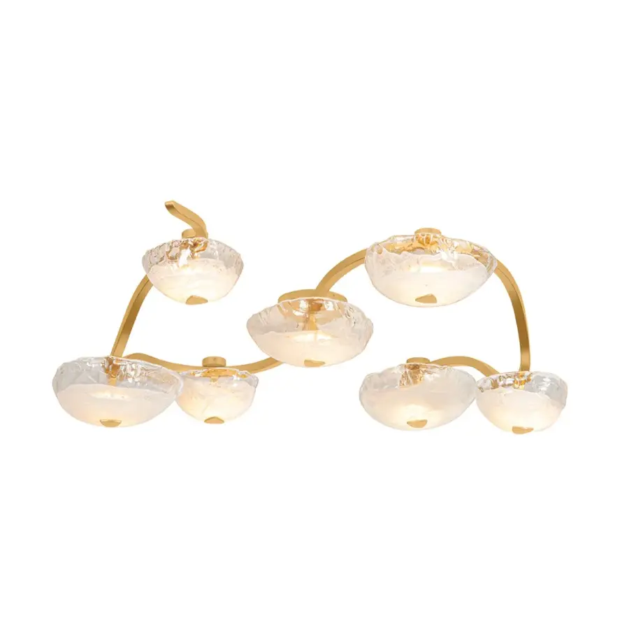 Kune LED Semi Flush Mount in Vintage Gold Leaf