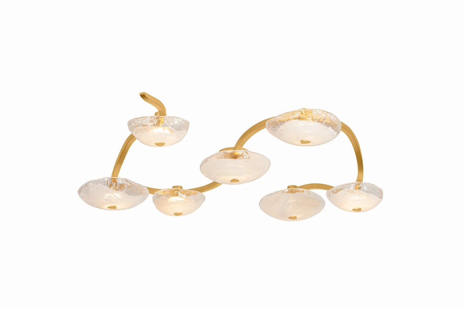 Kune LED Semi Flush Mount in Vintage Gold Leaf