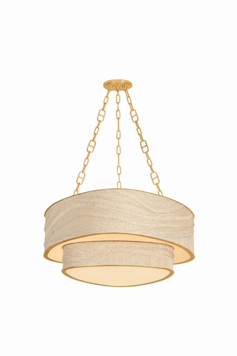 Kiso Nine Light Chandelier in Vintage Gold Leaf