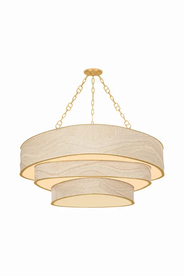 Kiso 12-Light Chandelier in Vintage Gold Leaf