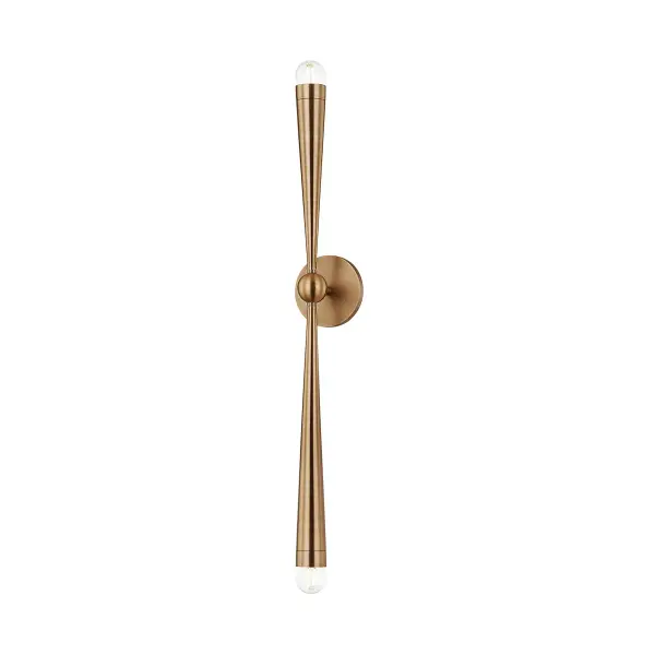 Keanu Two Light Wall Sconce in Patina Brass