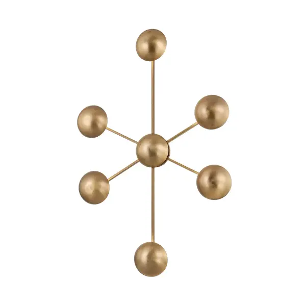The Giovanni sconce transforms wall lighting into architectural art with six LED dome heads radiating from a central hub. Its 34.75-inch height makes a bold statement while the integrated LED provides efficient, warm ambient illumination.