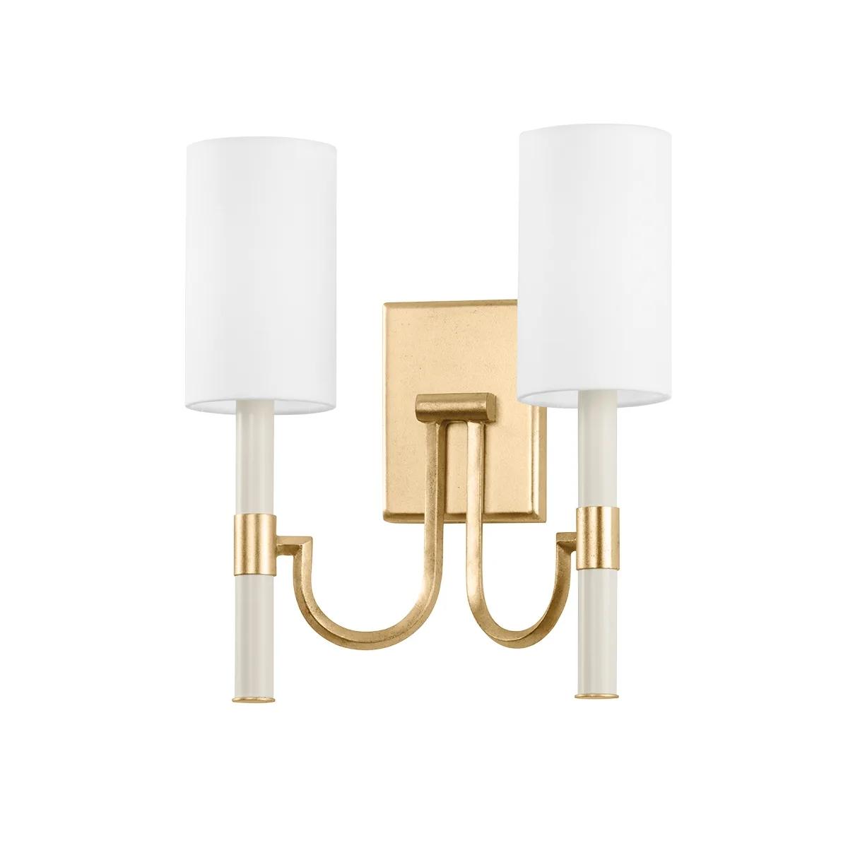 Gustine Two Light Wall Sconce in Vintage Gold Leaf