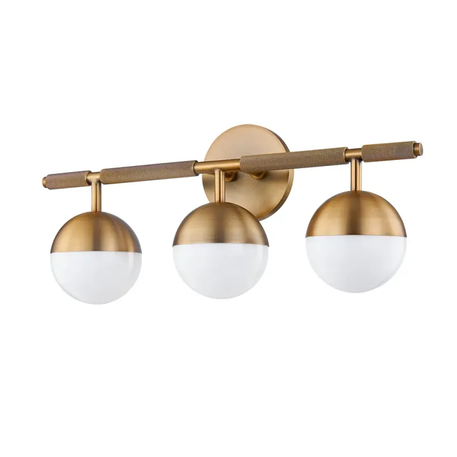 Enson Three Light Bath and Vanity in Patina Brass