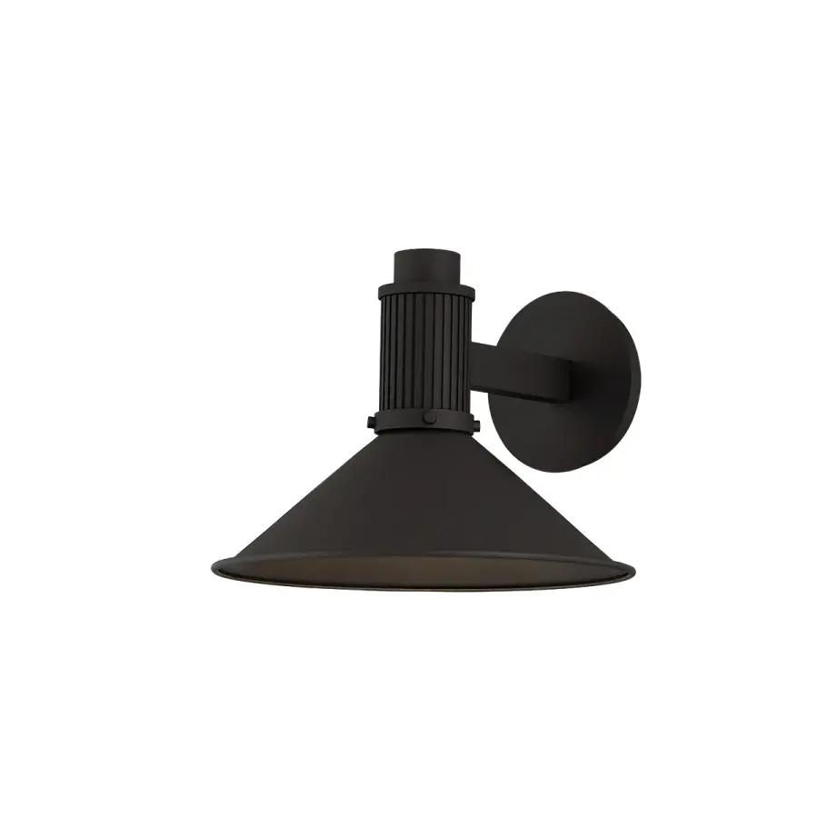 Elani One Light Outdoor Wall Sconce in Textured Black