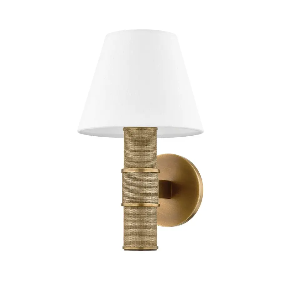 Denton One Light Wall Sconce in Patina Brass