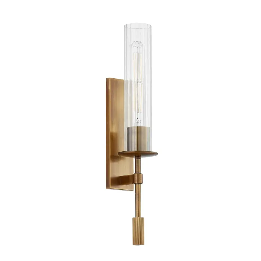 Elton One Light Wall Sconce in Patina Brass