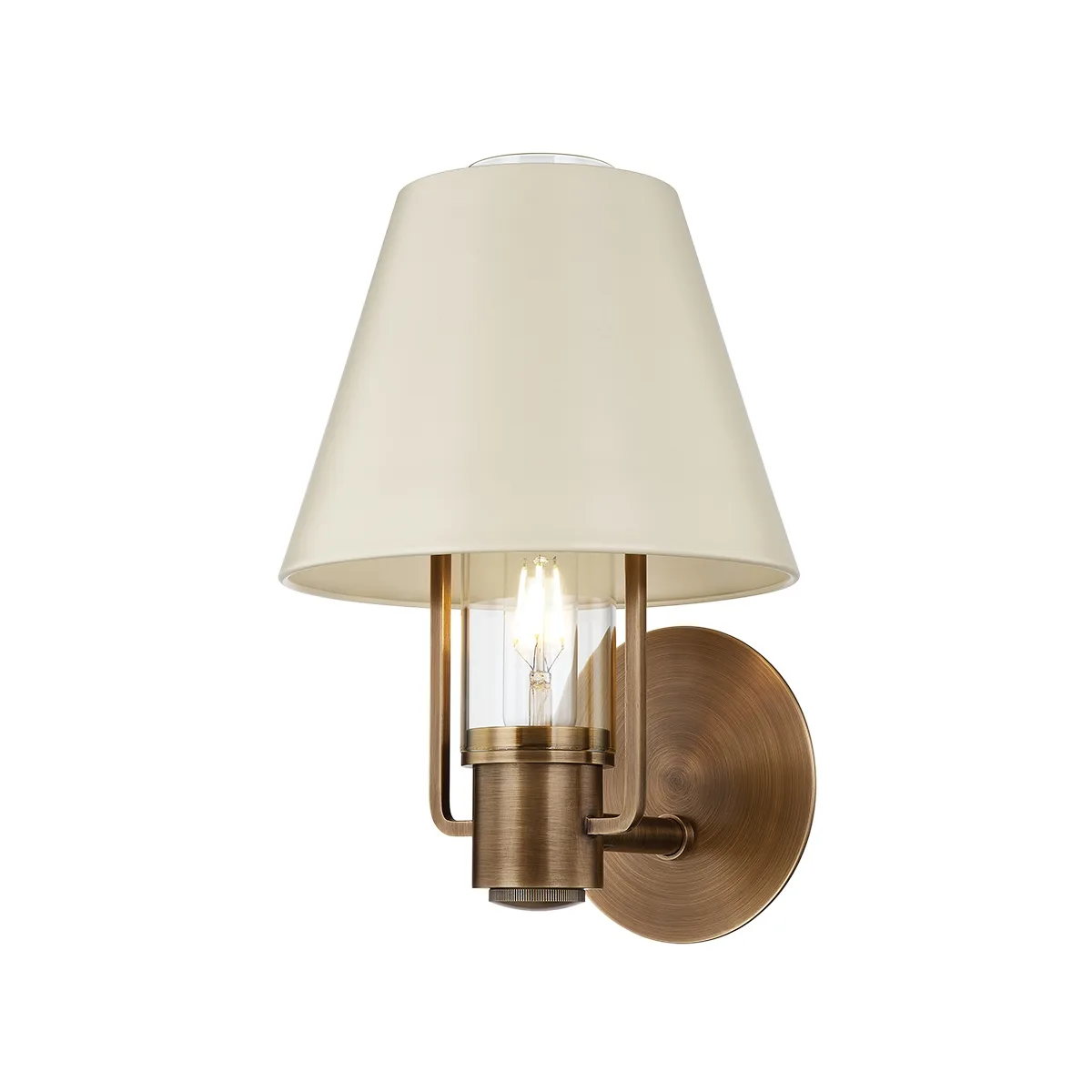 Kindle One Light Wall Sconce in Patina Brass