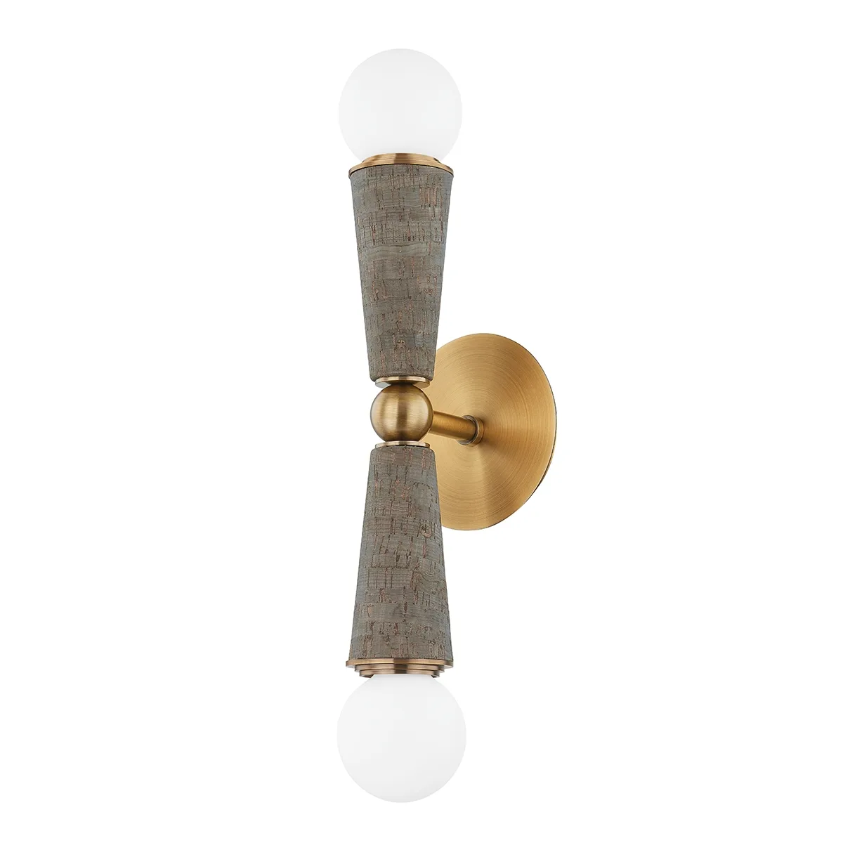 Dax Two Light Wall Sconce in Patina Brass