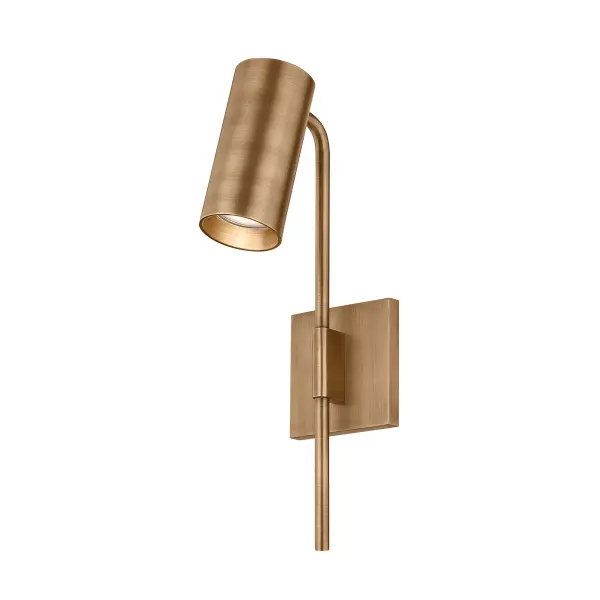 The Gage wall sconce delivers focused, adjustable lighting in a minimalist industrial design. Its elongated arm and pivoting head provide directional flexibility, making it ideal for task lighting over desks, nightstands, or reading nooks.