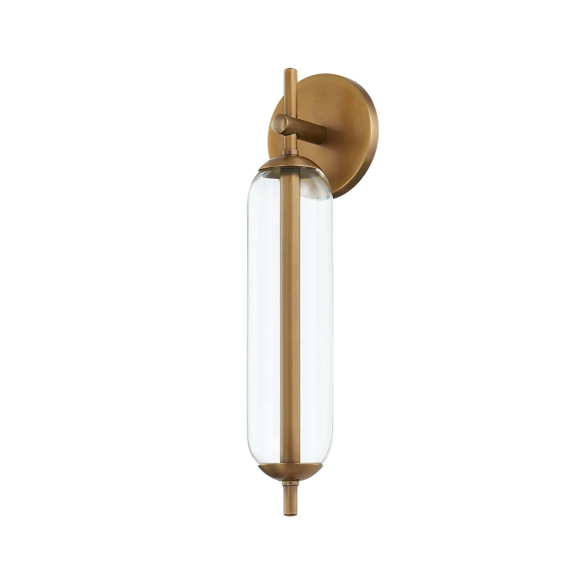 Blaze LED Outdoor Wall Sconce in Patina Brass