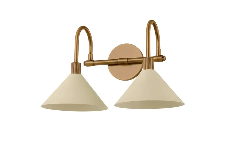 Jovani Two Light Bath Vanity in Patina Brass