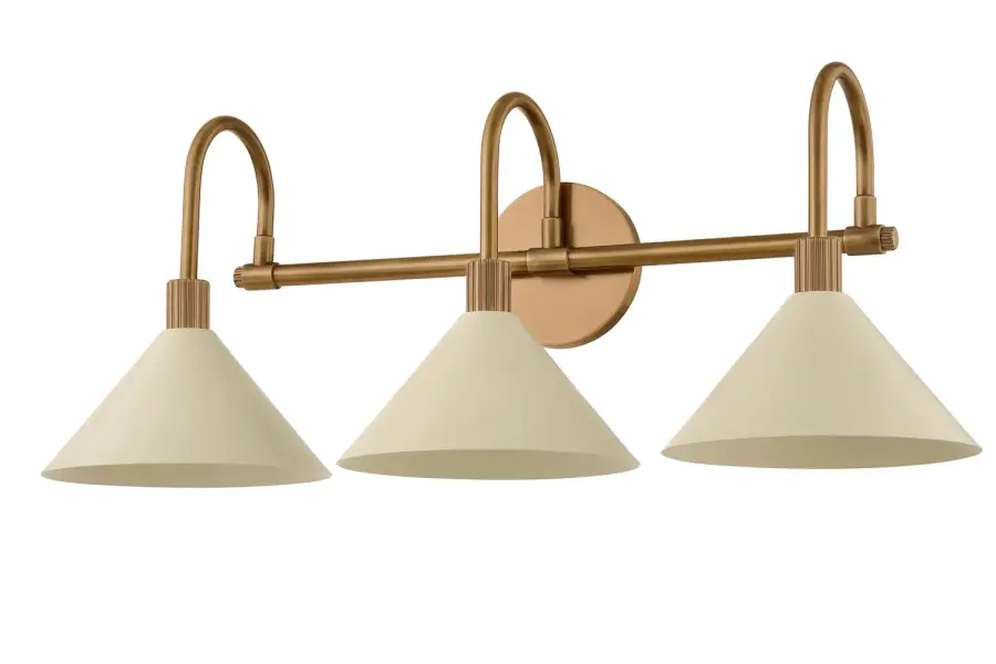 Jovani Three Light Bath Vanity in Patina Brass