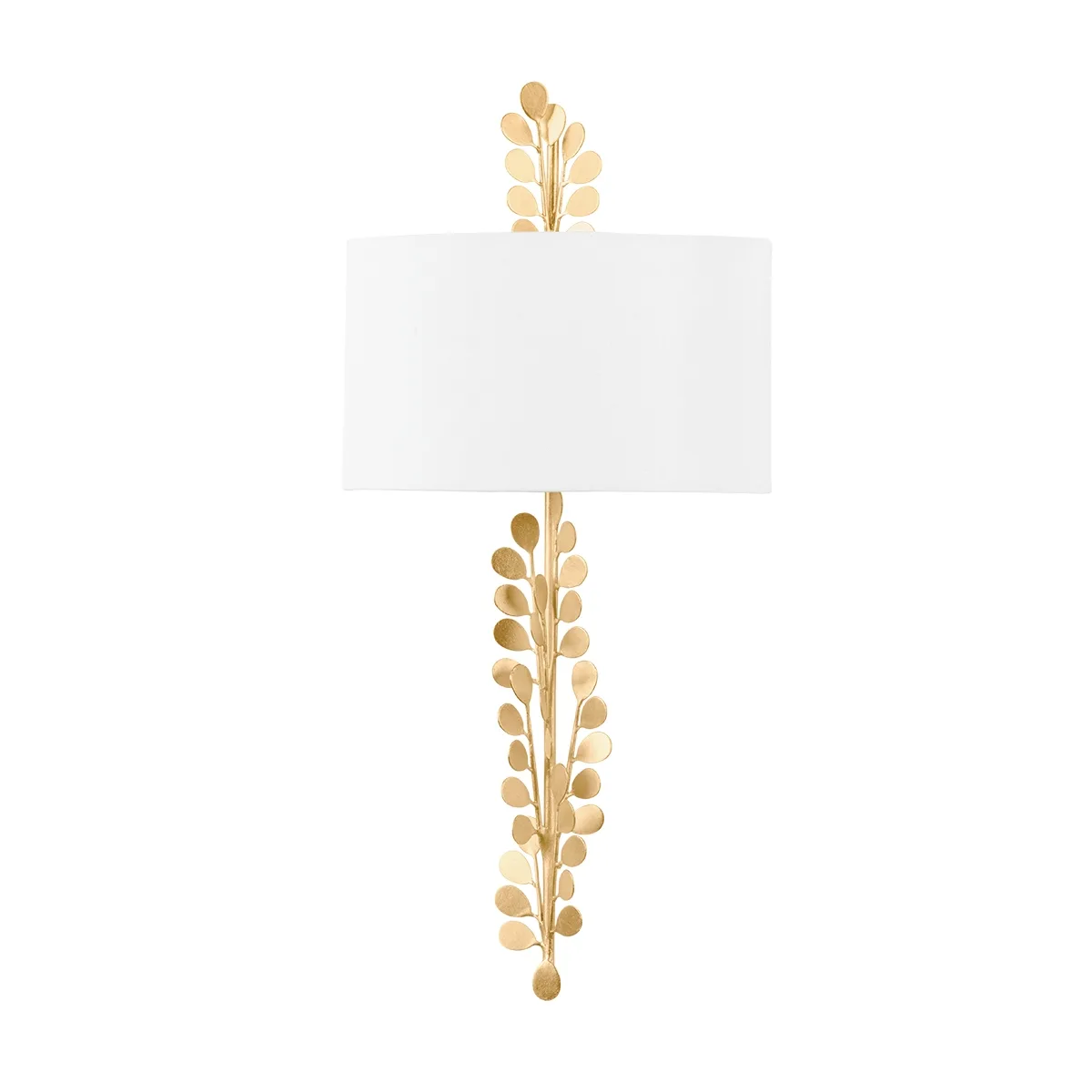 Adrienne Two Light Wall Sconce in Vintage Gold Leaf