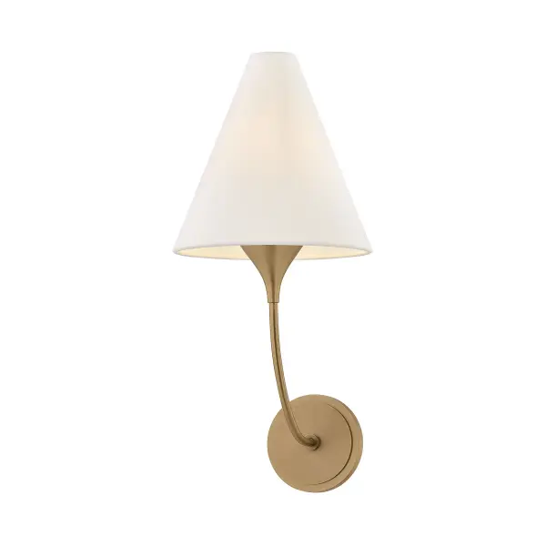 Evermore One Light Wall Sconce in Patina Brass