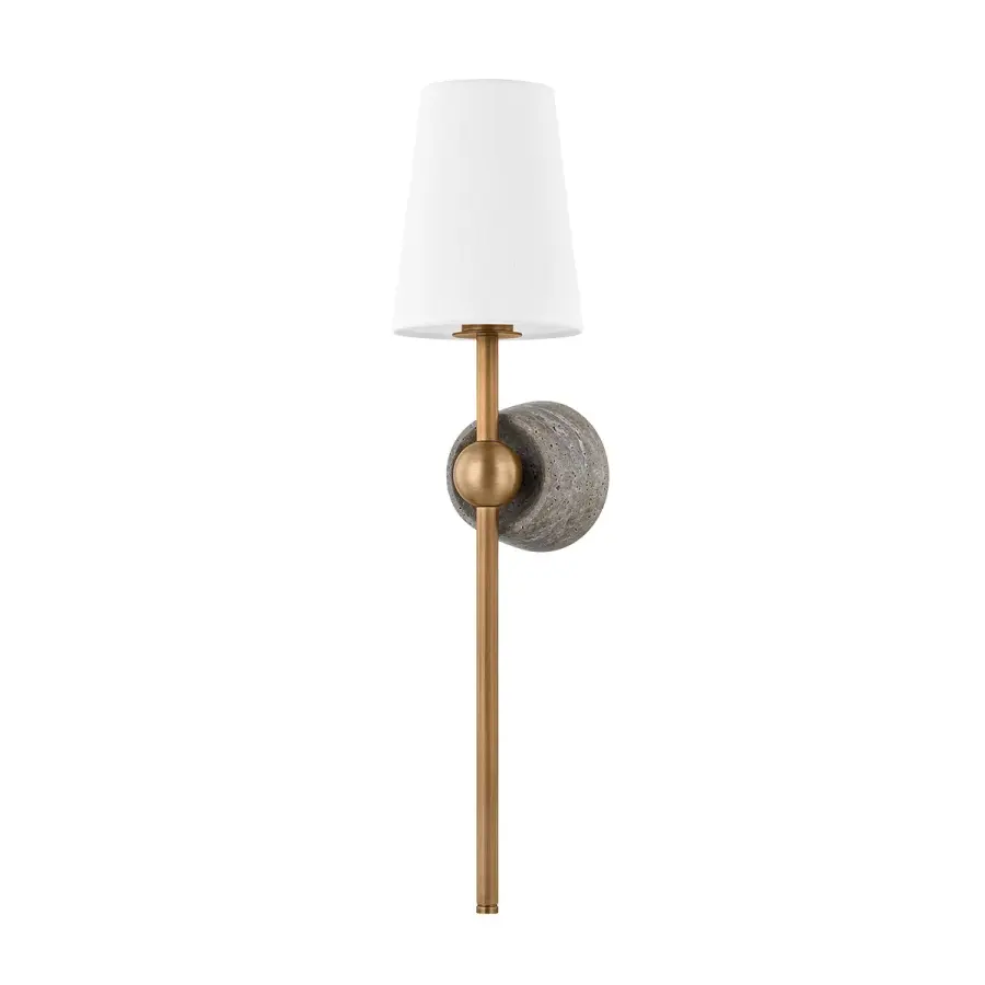 Los Vilos One Light Wall Sconce in Patina Brass
