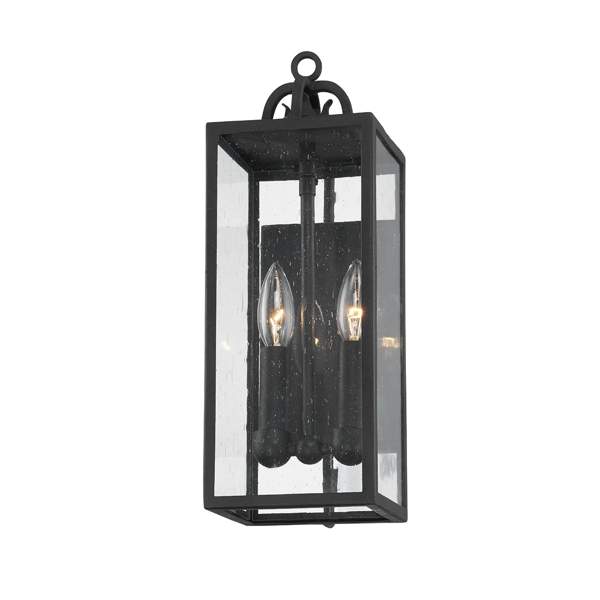 Caiden Two Light Outdoor Wall Sconce in Forged Iron