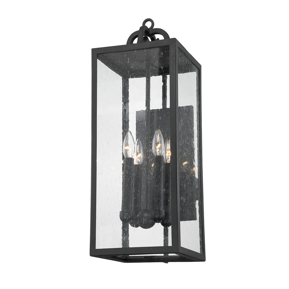 Caiden Four Light Outdoor Wall Sconce in Forged Iron
