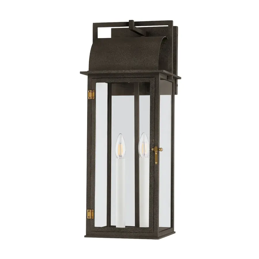 Bohen Two Light Outdoor Wall Sconce in French Iron