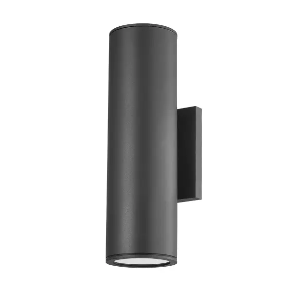 The Perry outdoor wall sconce combines clean cylindrical design with practical illumination. Its etched glass diffuses light beautifully while the wet-rated construction ensures durability in any weather condition.