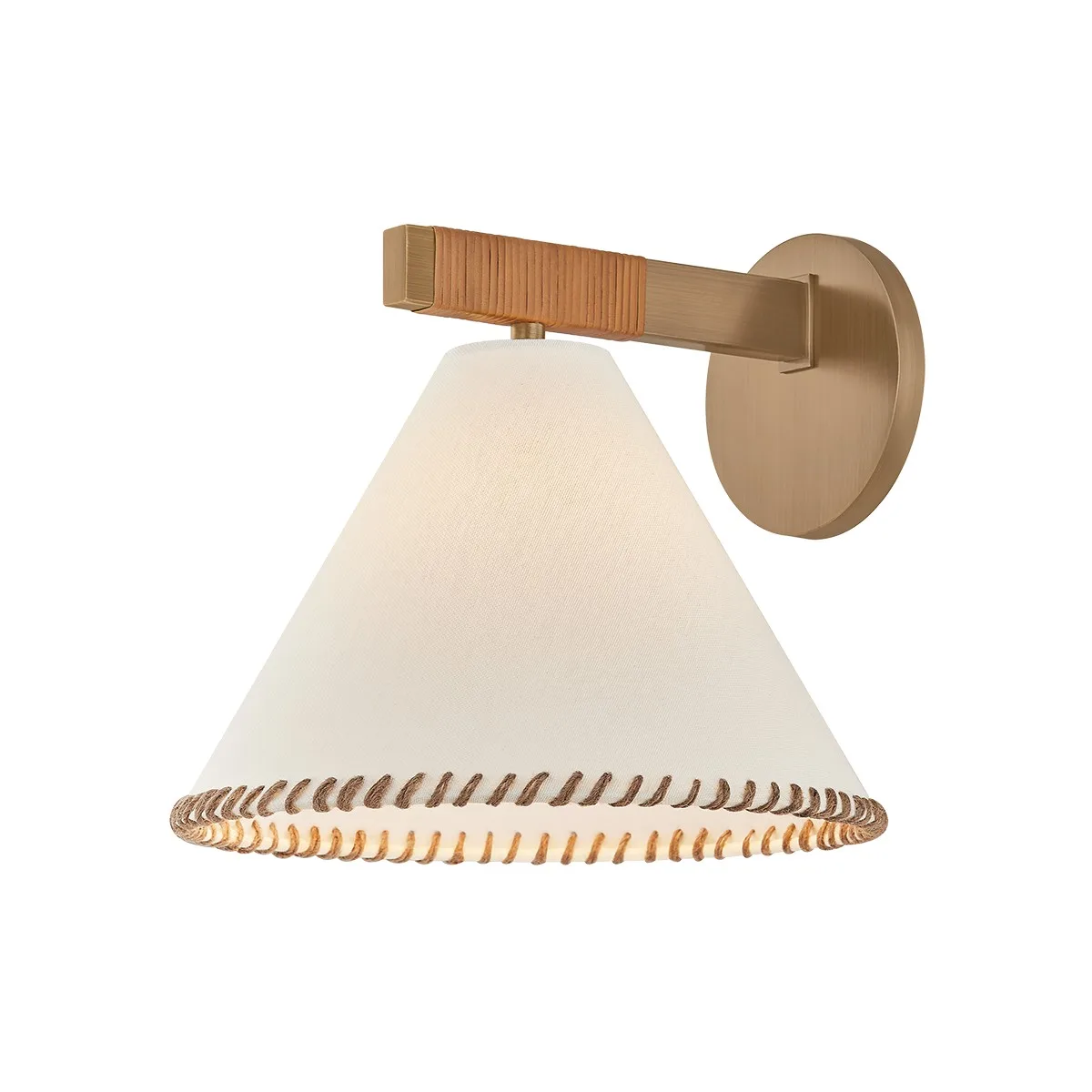Stoney One Light Wall Sconce in Patina Brass