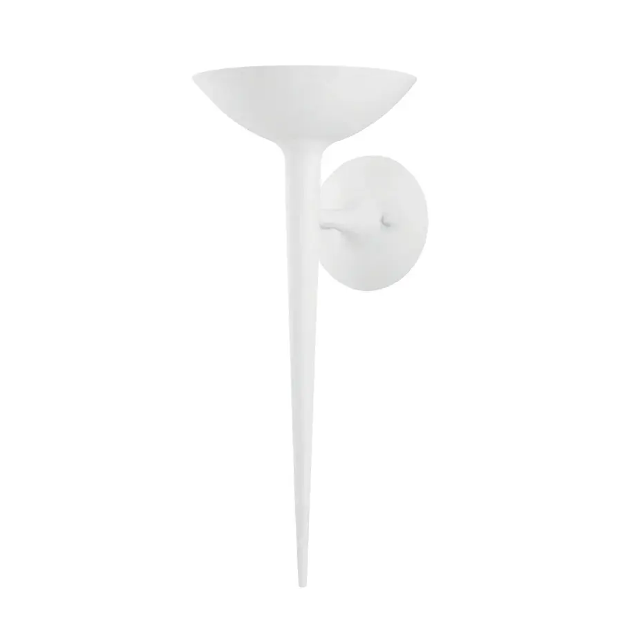 Cecilia One Light Wall Sconce in Gesso White