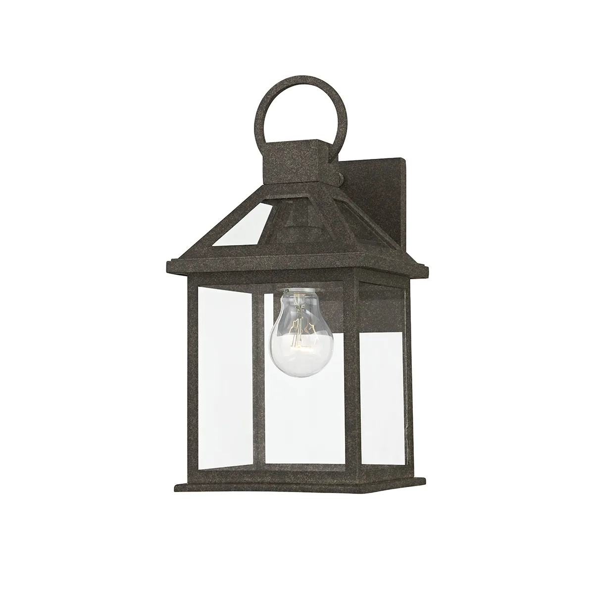 Sanders One Light Outdoor Wall Sconce in French Iron