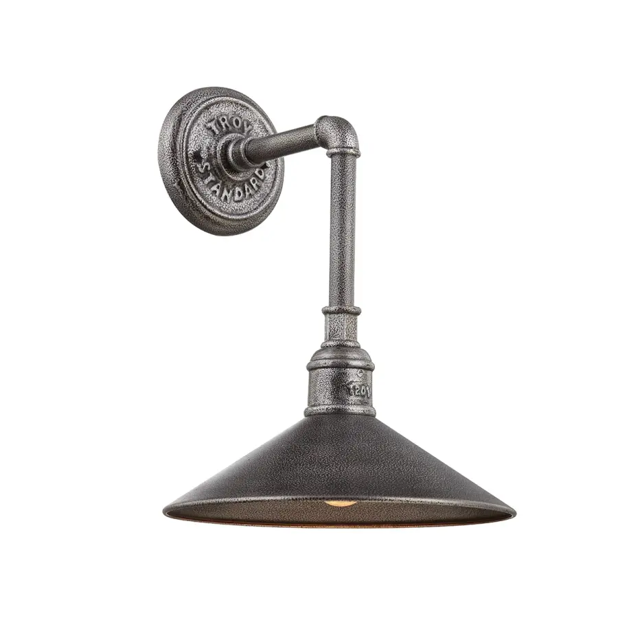 Toledo One Light Wall Lantern in Old Silver