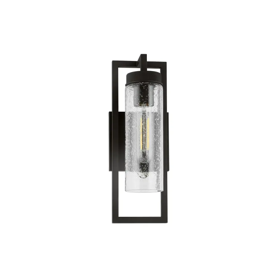 Chester One Light Outdoor Wall Sconce in Textured Black