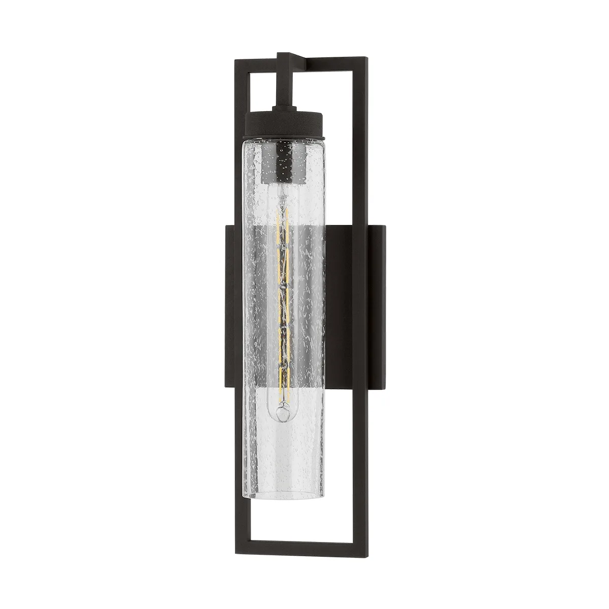 Chester One Light Outdoor Wall Sconce in Textured Black