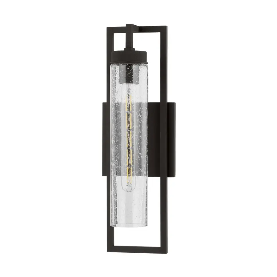 Chester One Light Outdoor Wall Sconce in Textured Black
