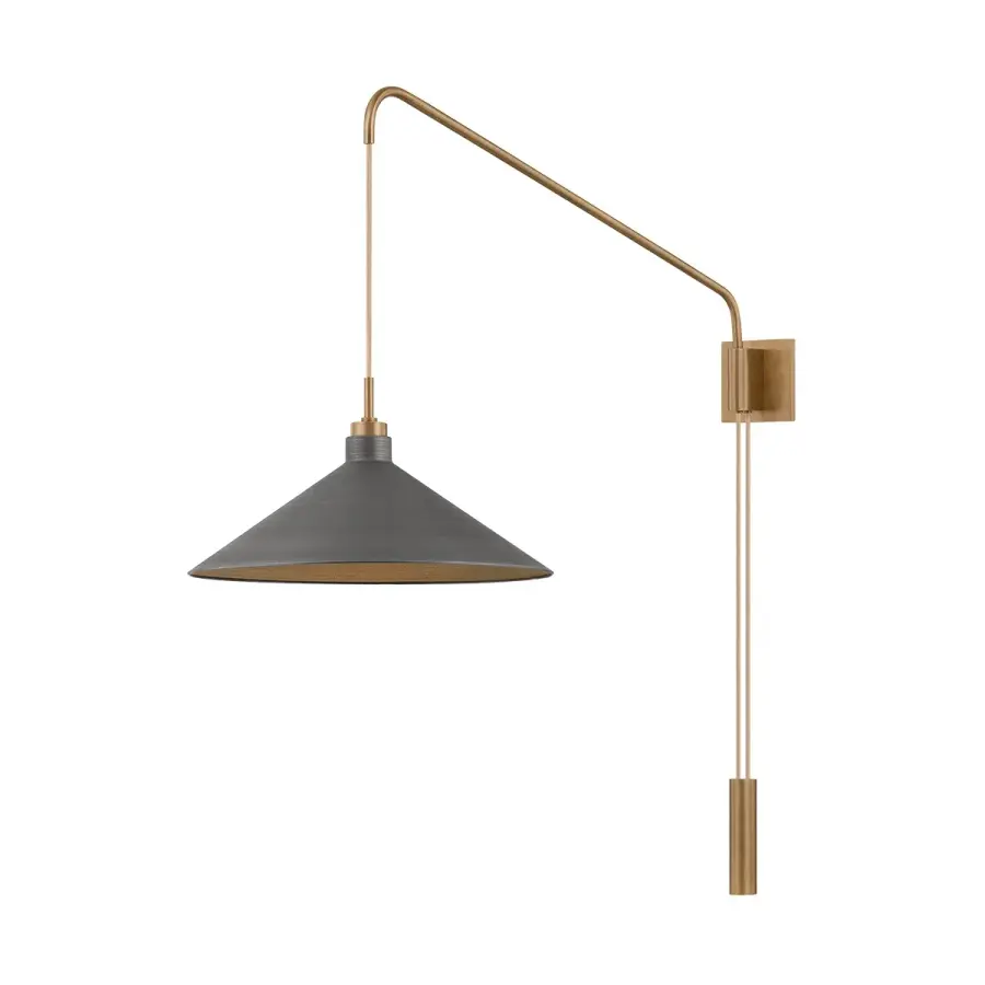 Conor One Light Wall Sconce in Patina Brass