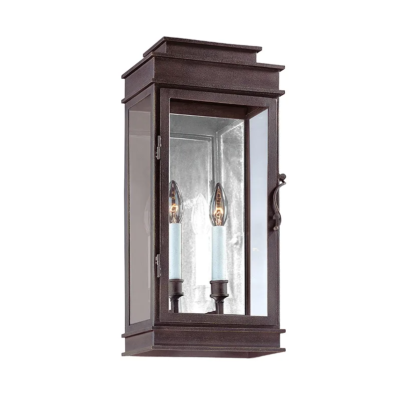 Vintage Two Light Wall Lantern in Vintage Bronze