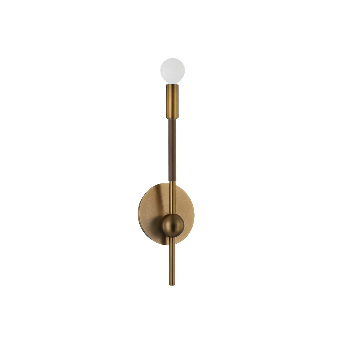 Obie One Light Wall Sconce in Patina Brass