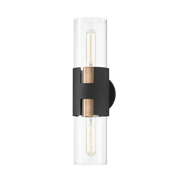 The Amado sconce combines contemporary styling with practical functionality. Its vertical design with up/down lighting makes it ideal for bathrooms and hallways, while the mixed-metal finish adds visual interest.
