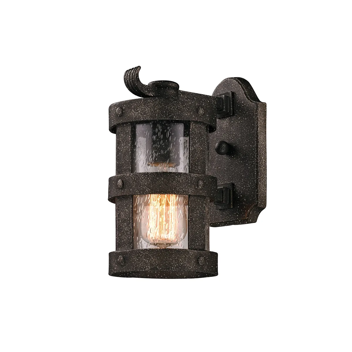 Barbosa One Light Wall Lantern in Aged Pewter