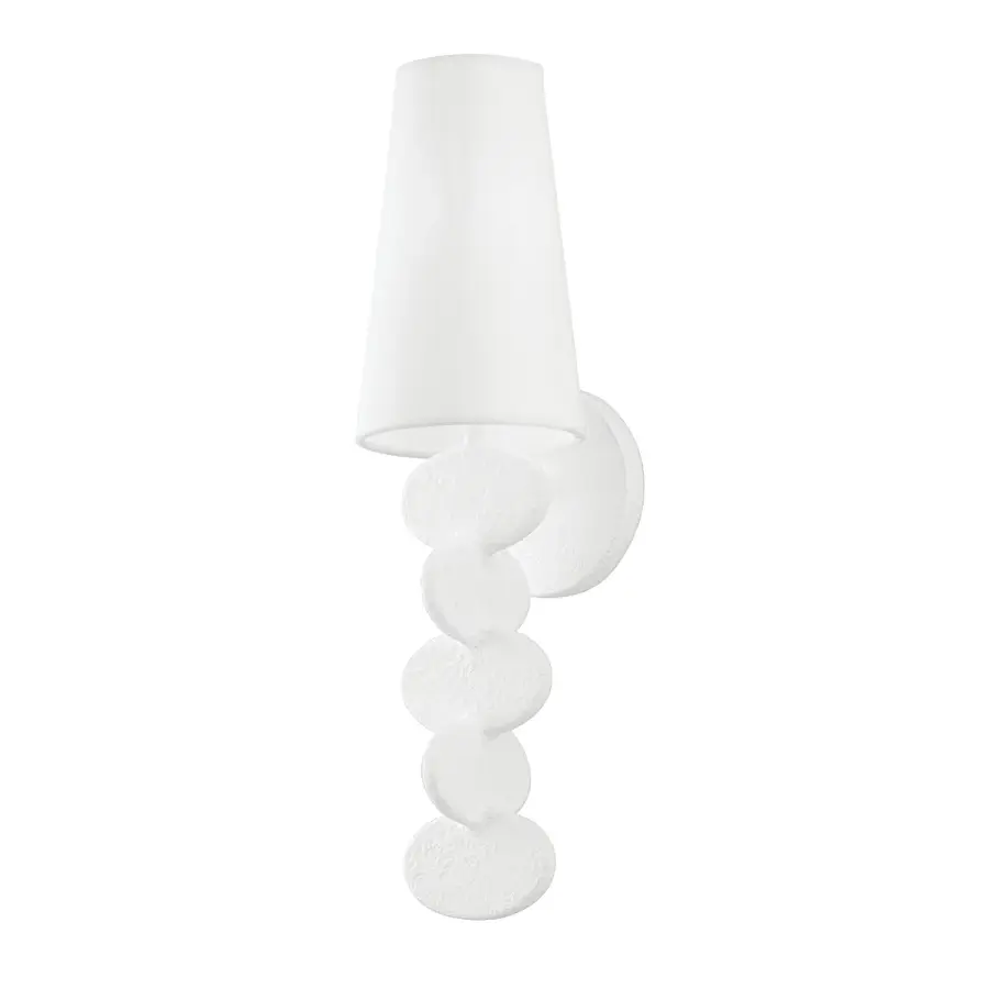 Ellios One Light Wall Sconce in Gesso White