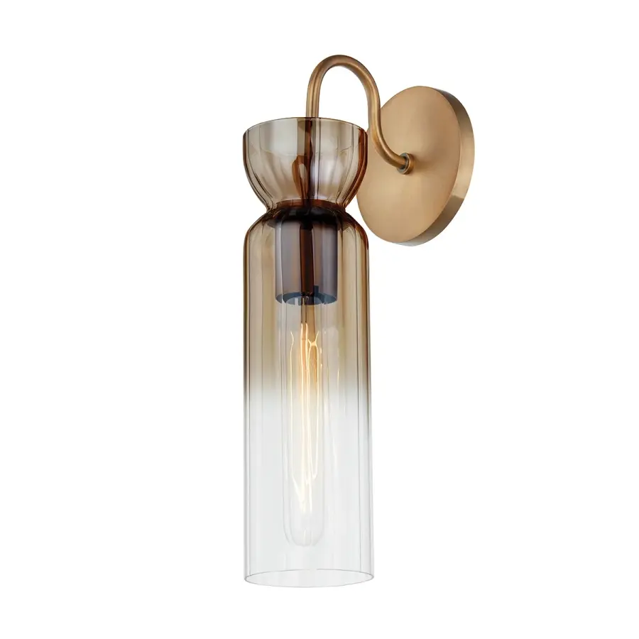 Julian One Light Wall Sconce in Patina Brass