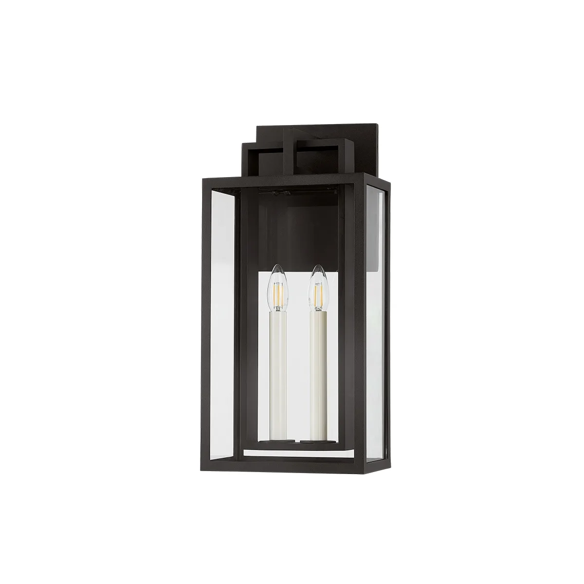 Amire Two Light Outdoor Wall Sconce in Textured Black