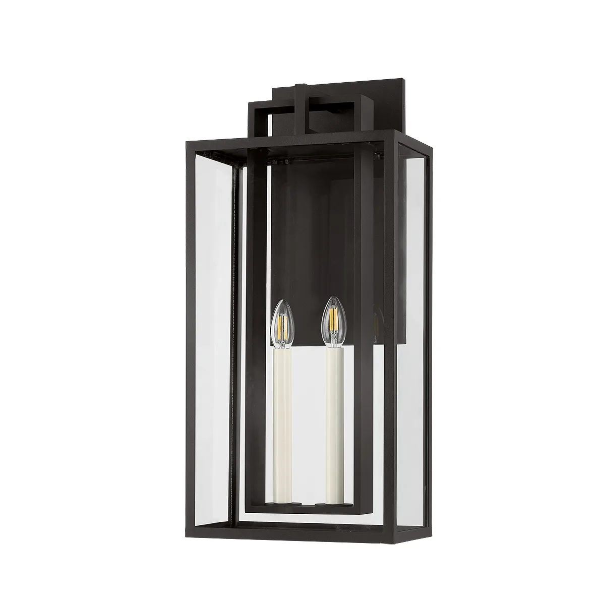 Amire Two Light Outdoor Wall Sconce in Textured Black
