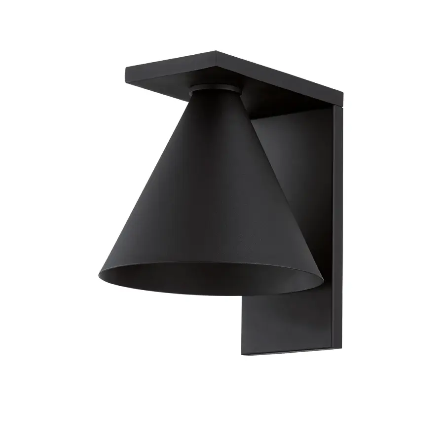 Sean One Light Outdoor Wall Sconce in Textured Black